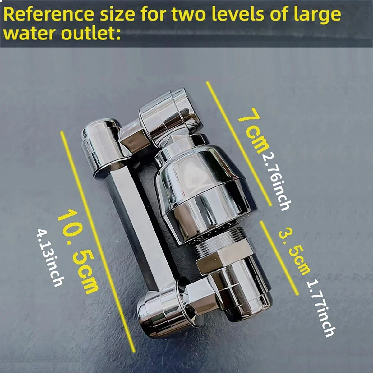 नल युनिभर्सल रोटेशन स्प्ल्याश-प्रुफ डिजाइन मल्टी-एडाप्टर हेड सुरक्षित पिउने पानी भान्साको बाथरूम सहित