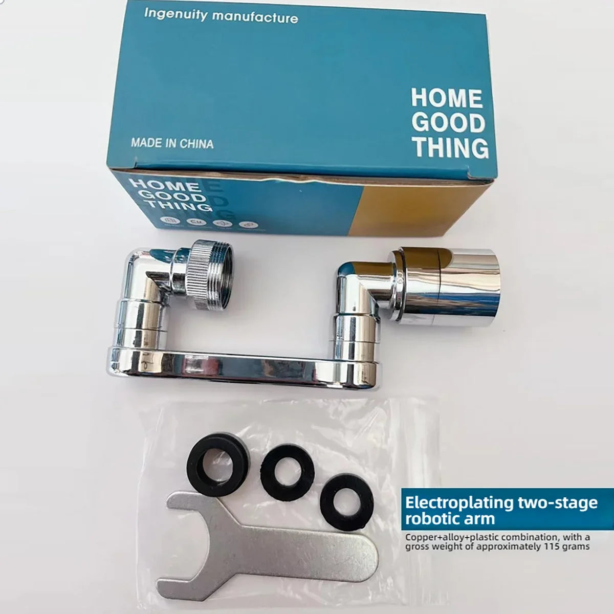 नल युनिभर्सल रोटेशन स्प्ल्याश-प्रुफ डिजाइन मल्टी-एडाप्टर हेड सुरक्षित पिउने पानी भान्साको बाथरूम सहित