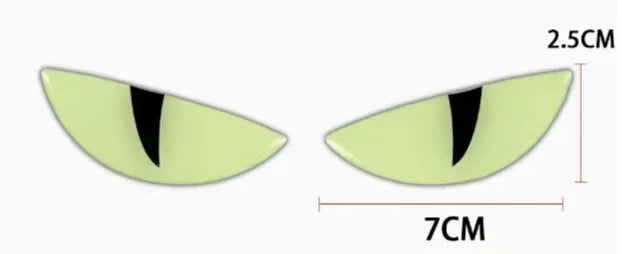 3D Devil's Eye Luminous Stickers, Motorcycle Helmets Sticker, Night Light Decor,Car Reflective Stickers, Stickers for KTM, Honda