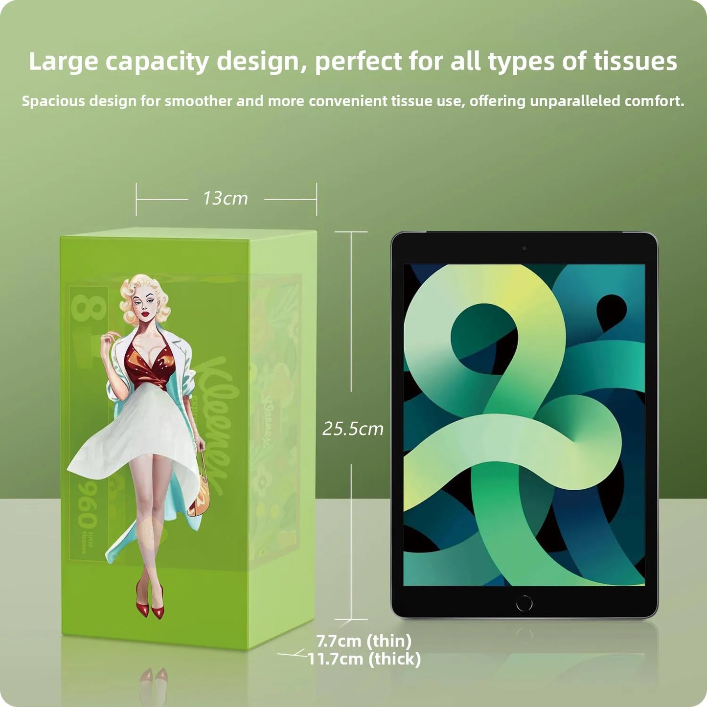 Creative Luxury Skirt Tissue Box Office Desk Home Living Room High End Feelings Pull out Paper Towel Box Decorative Holder
