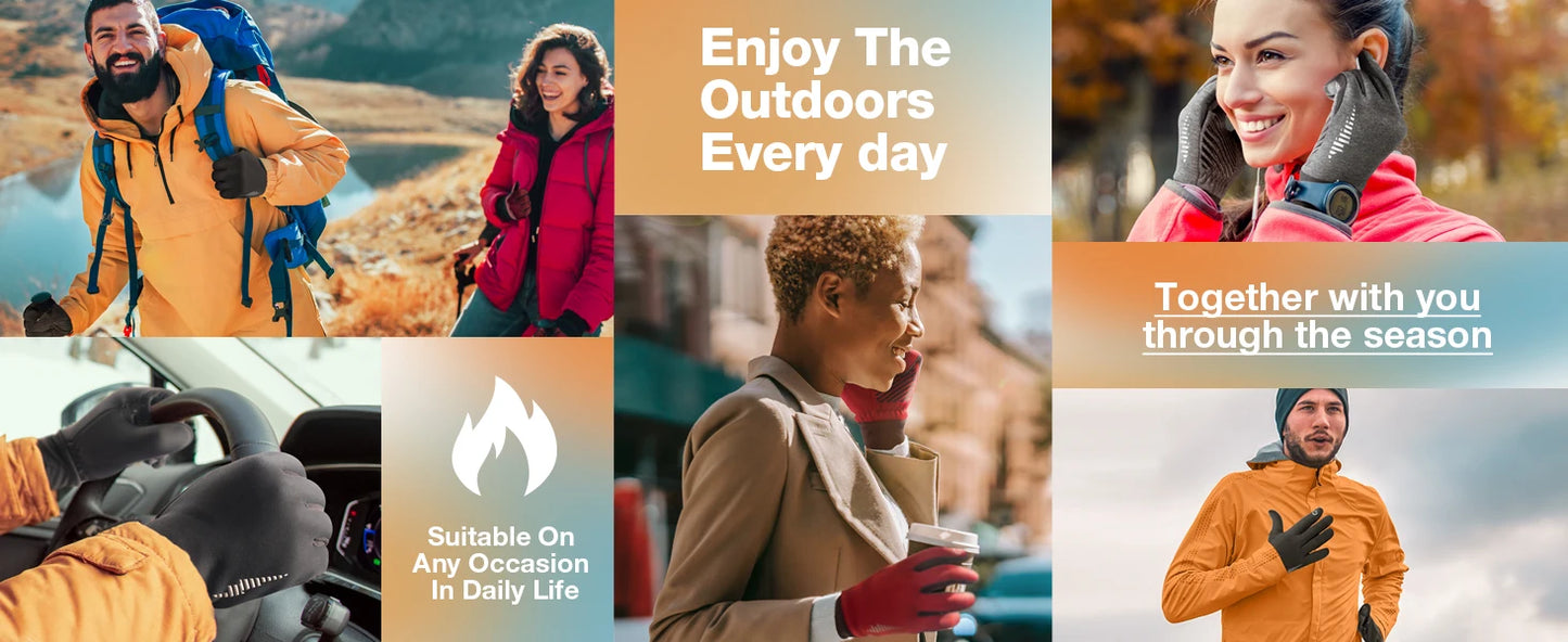 SIMARI Winter Gloves Women Men Ski Snow Gloves Liner Thermal Warm Touch Screen, Suit for Running, Cycling, Biking, Hiking