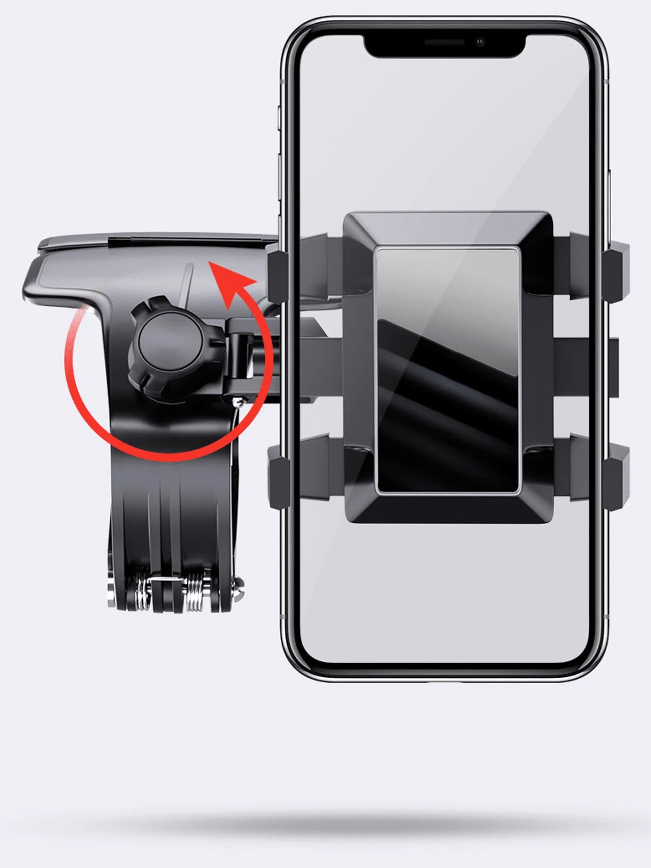 Universal 360° Rotating Dashboard Phone Holder - Hidden Parking Tag Slot, HUD Navigation-Optimized