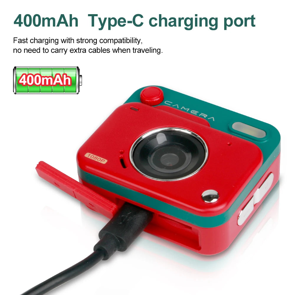 Retro Mini Camera 1080p HD Portable Indoor/Outdoor Small Camera with Screen TF Card Support Video Holiday Gift Y6000 Digital Cam