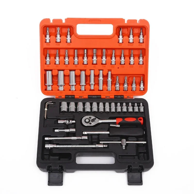 9-piece household and car hardware tool box set Small multi-function combination tool repair hand tool set