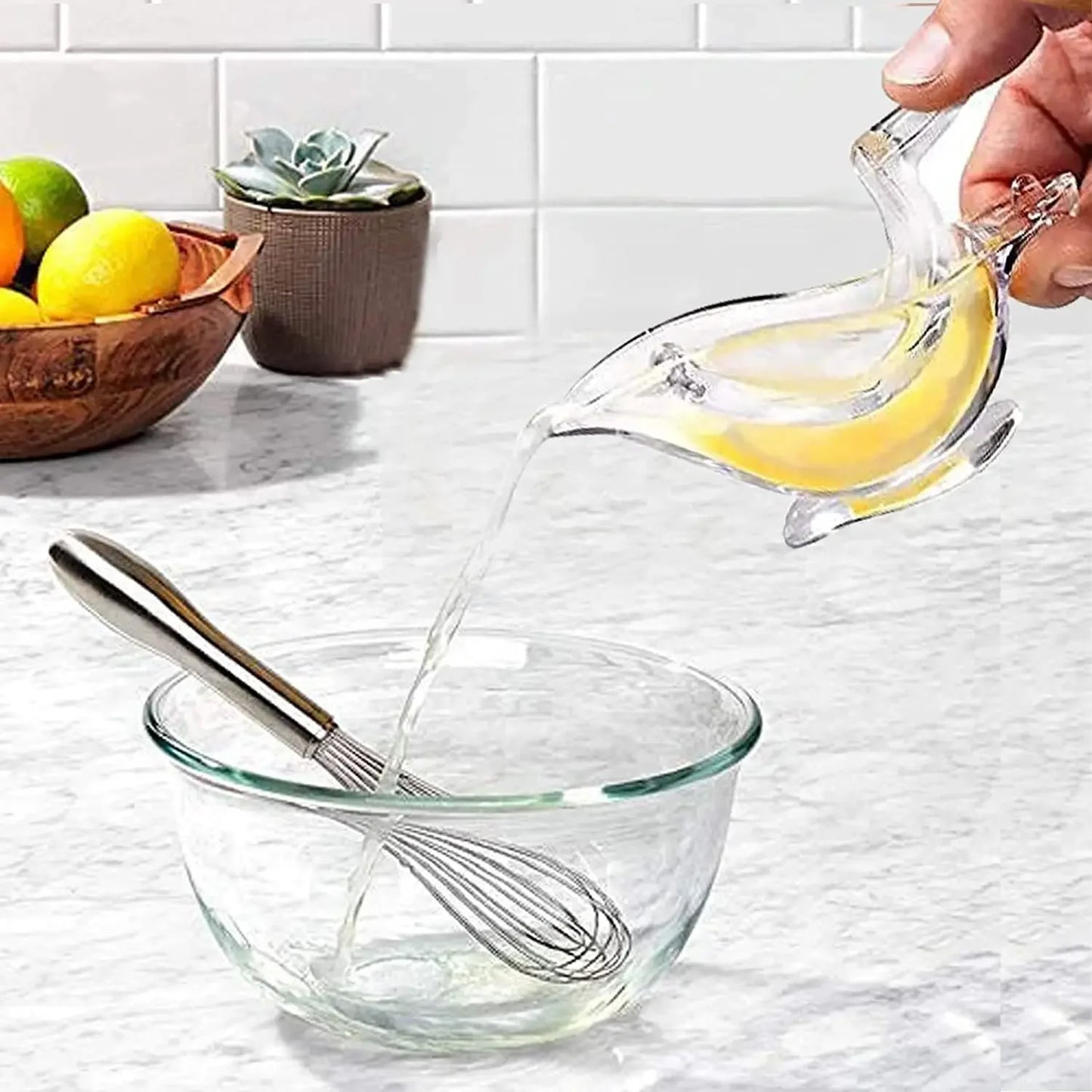 म्यानुअल लेमन स्क्विजर, एक्रिलिक म्यानुअल लेमन स्लाइस स्क्विजर, बर्ड लेमन स्क्विजर पोर्टेबल पारदर्शी फल जुसर