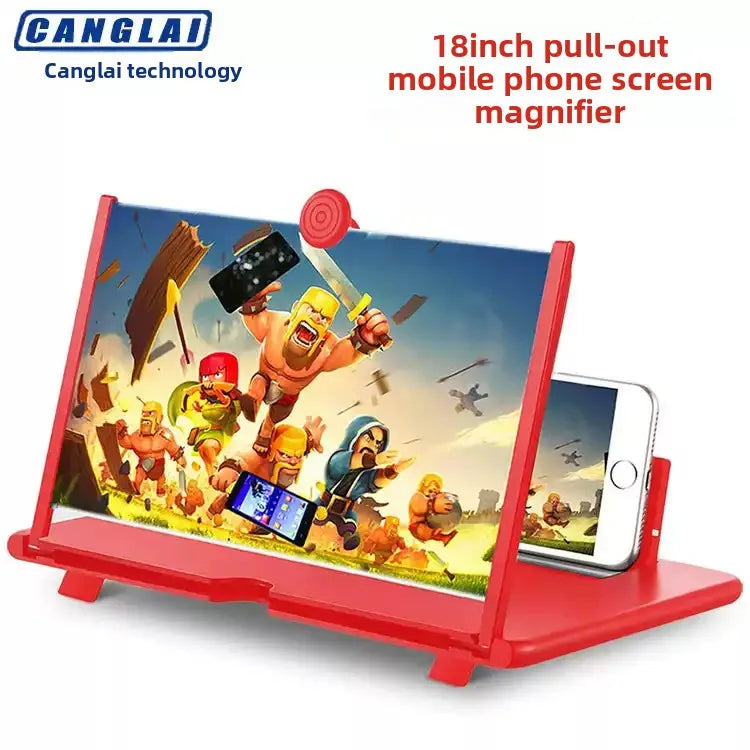 Mobile Screen Amplifier Projector Video Movie Amplifier Desktop Display Stand 3D HD 14 Inch For All Smartphone Screen Amplifier