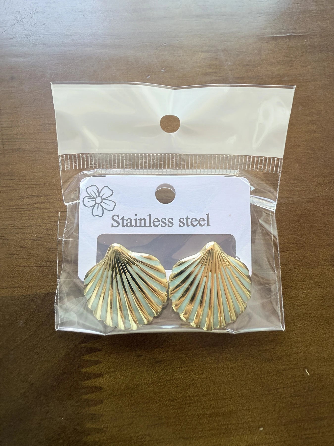Creative Arc Fan-Shaped Stud Earrings, Stainless Steel Simple Unique Luxurious Drip Design, Casual Style, All Seasons