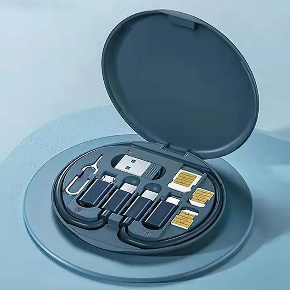 Type-C Micro USB Mobile Phone  Fast Charging Cables Data Cable USB Charger Set Storage Box For Apple Huawei Xiaomi Dropshipping