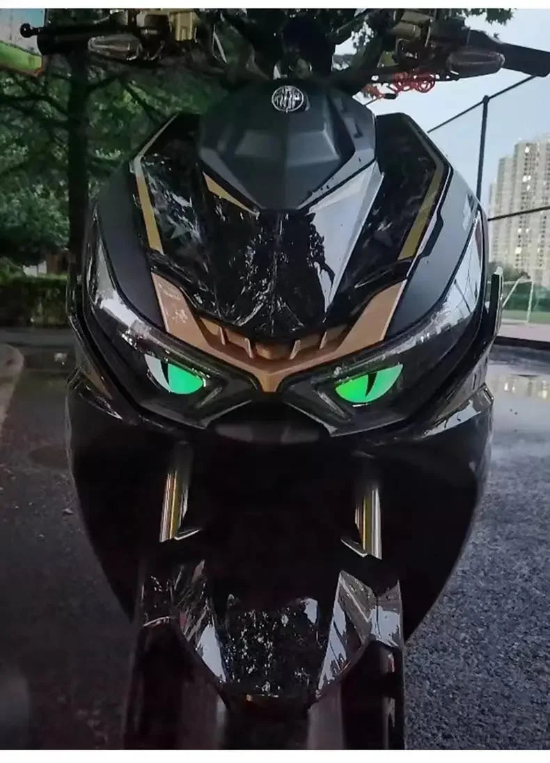 3D Devil's Eye Luminous Stickers, Motorcycle Helmets Sticker, Night Light Decor,Car Reflective Stickers, Stickers for KTM, Honda