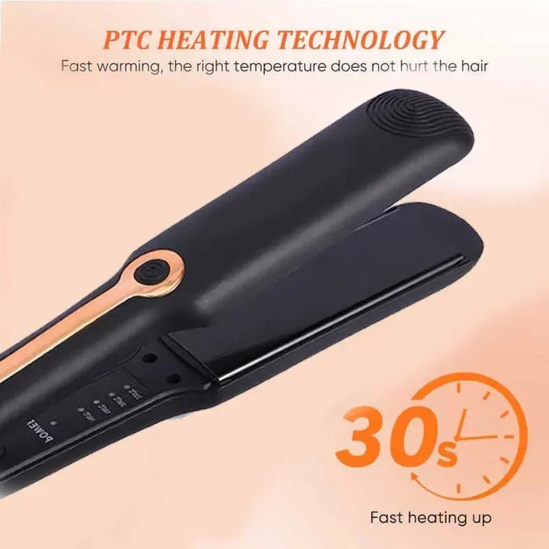 TINSOL Professional Ceramic Hair Straightener, Negative Ion Wide Plate, Adjustable Temperature Hair Straightening Clip
