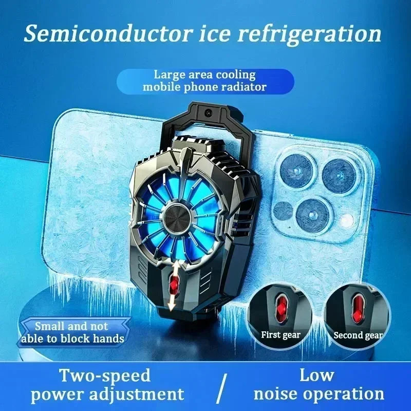 Magnetic Mobile Phone Cooling Radiator Fan Two Speed Adjustable Semiconductor Ice Sealed Radiator For IPhone Samsung Xiaomi