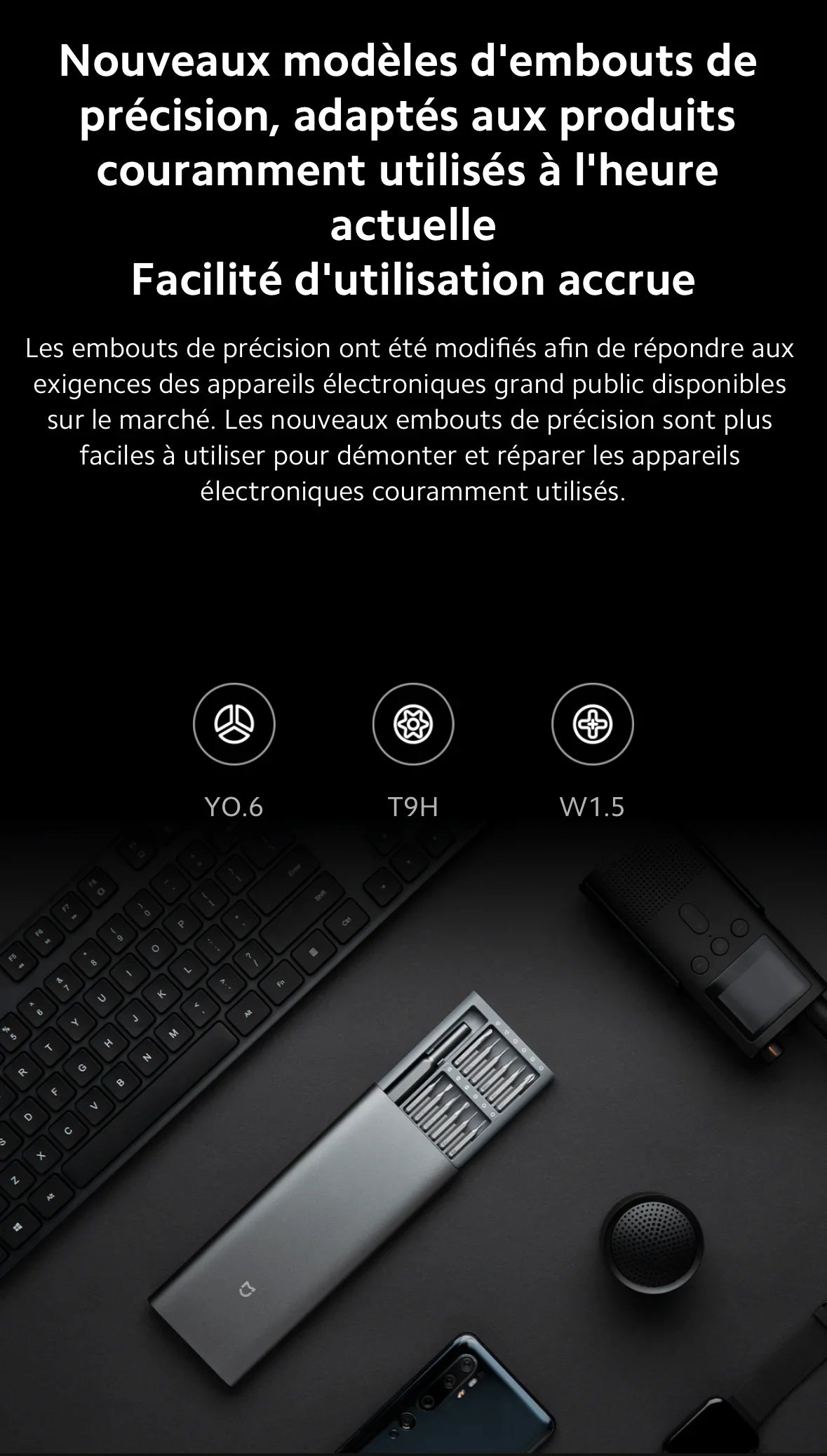 Xiaomi Mijia Precision Screwdriver Set Household Multi-function Repair Disassembly Tool Magnetic Suction Head Aluminum Alloy Box