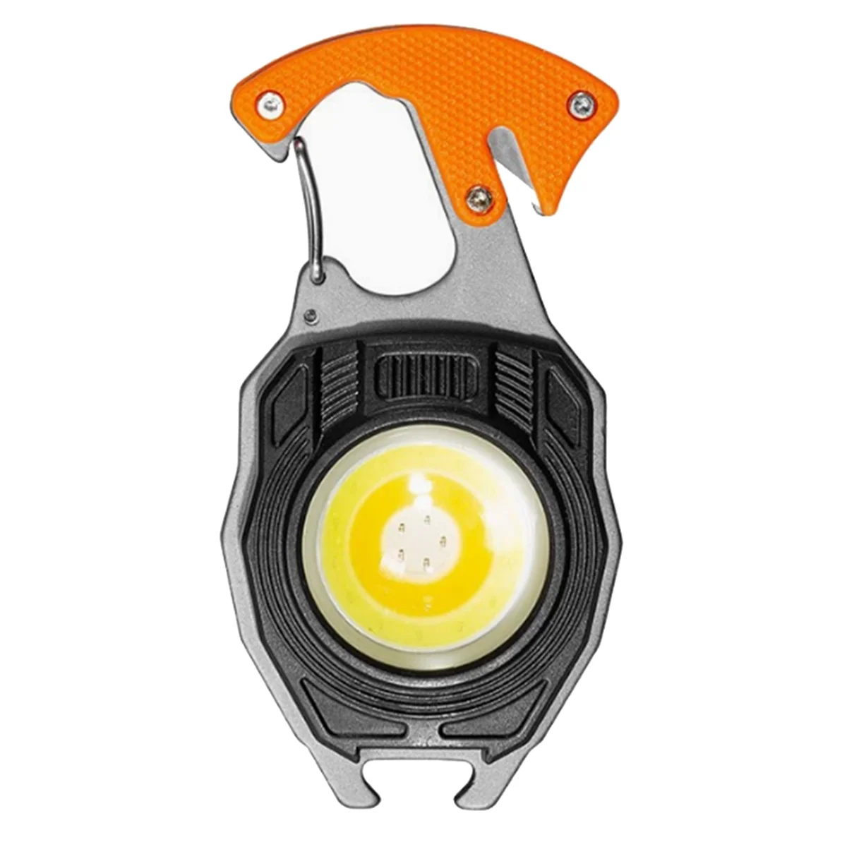 SEMOIC Outdoor Portable Keychain Work Light, Multifunctional Waterproof Rechargeable COB Light, Bottle Opener & Screwdrivers