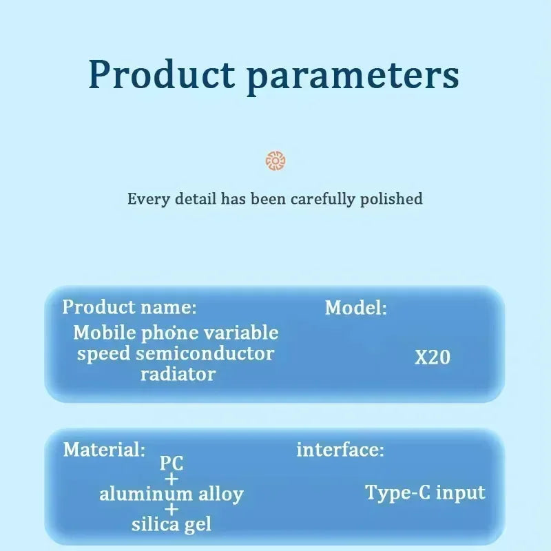 Magnetic Mobile Phone Cooling Radiator Fan Two Speed Adjustable Semiconductor Ice Sealed Radiator For IPhone Samsung Xiaomi