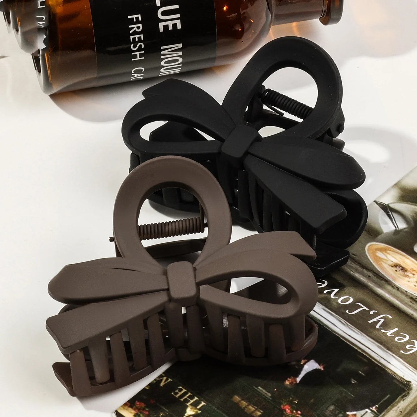 म्याट बो ठूलो कपालको पञ्जा क्र्याब कोरिया महिला ठोस एक्रिलिक कपाल क्लिप हेयरपिन केटीहरू पोनीटेल कपालका सामानहरू ब्यारेट्स हेडब्यान्डहरू