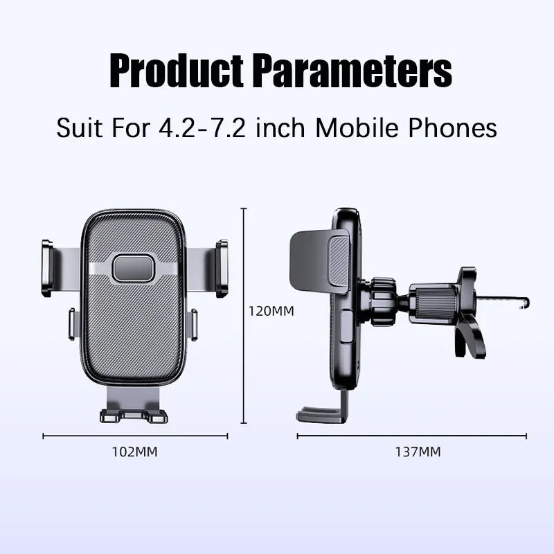 Car Phone Holder Gravity Stand for iPhone Xiaomi Samsung Car Mobile Support for Dashboard Windshield Air Vent Phone Mount